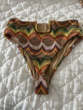 Devon Windsor true bottom Bohemian wave High-Waist swimsuit bottoms